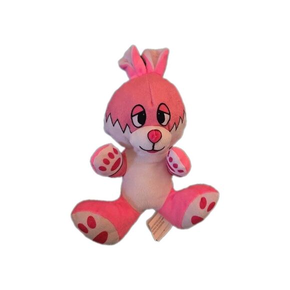 Pink Bunny Paws Plush Stuffed Bunny 8.5" Pre-owned Stuffed Animal Girls Toy Gift - Picture 1 of 4